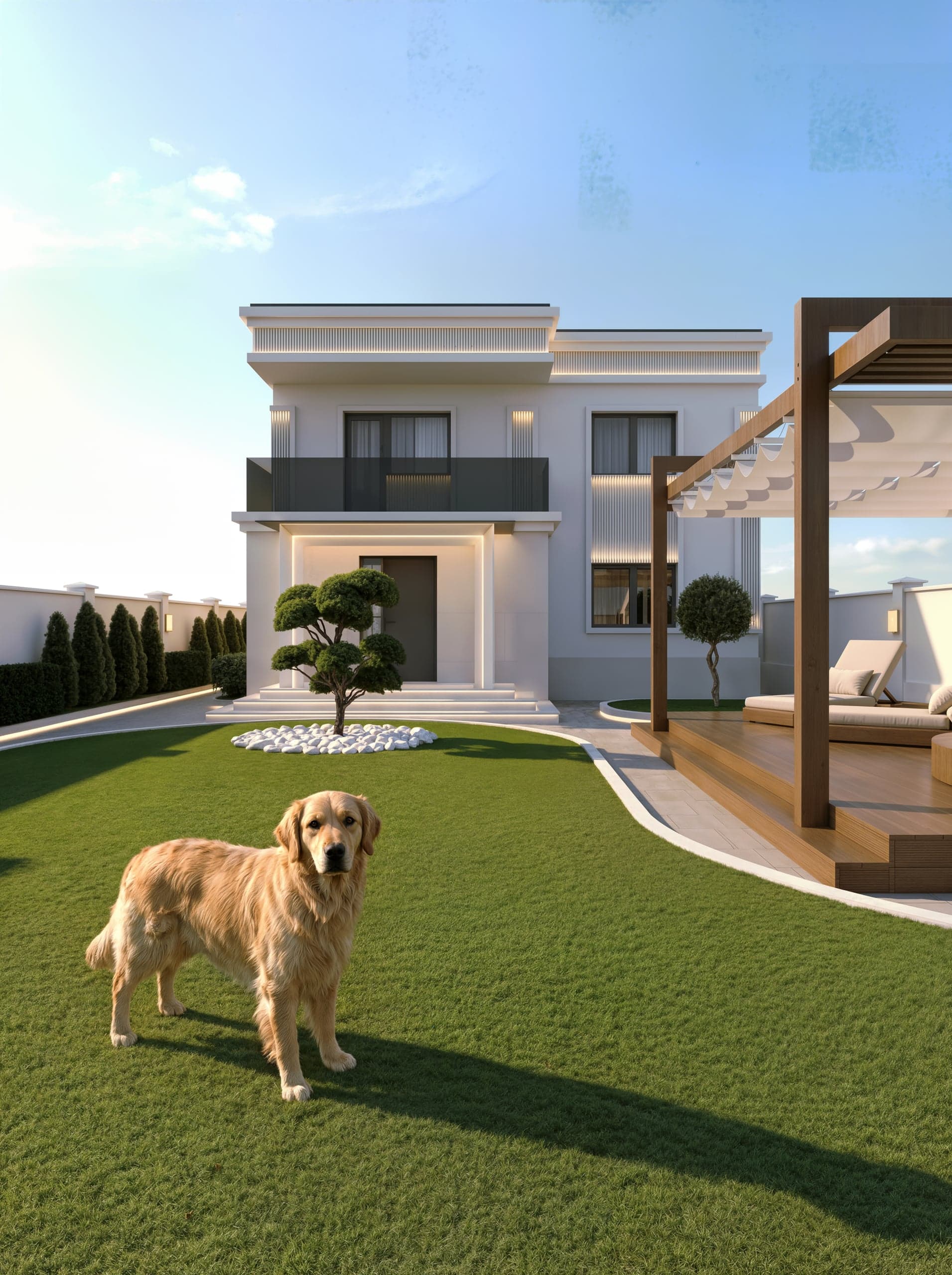 Amenajare exterioară în Reședința Luma