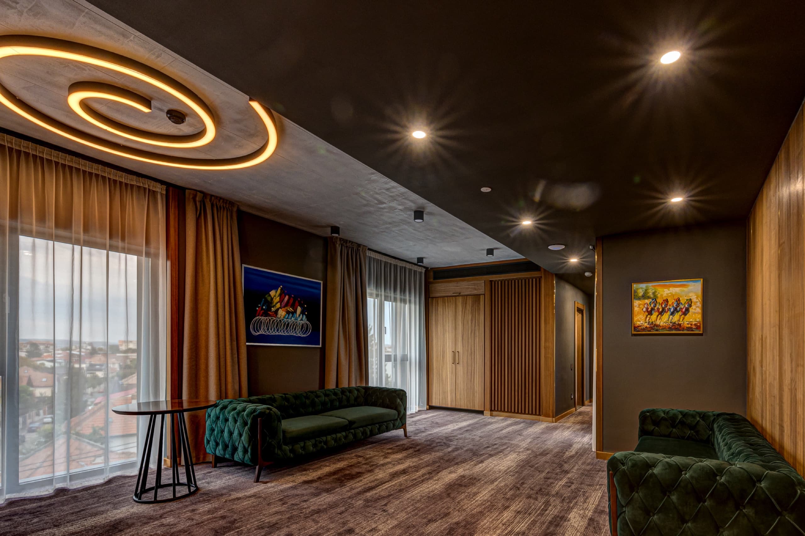 Zonă de relaxare într-un proiect de hospitality
