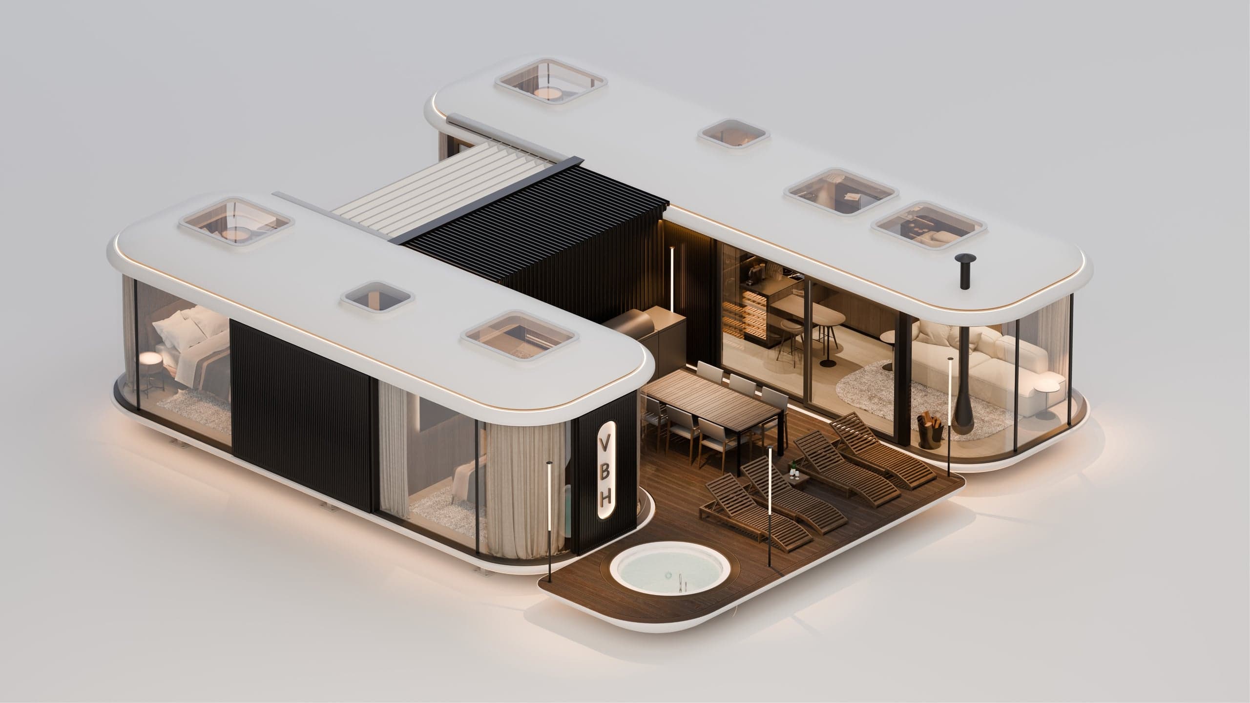 Detaliu de design în conceptul ViewBox Houses