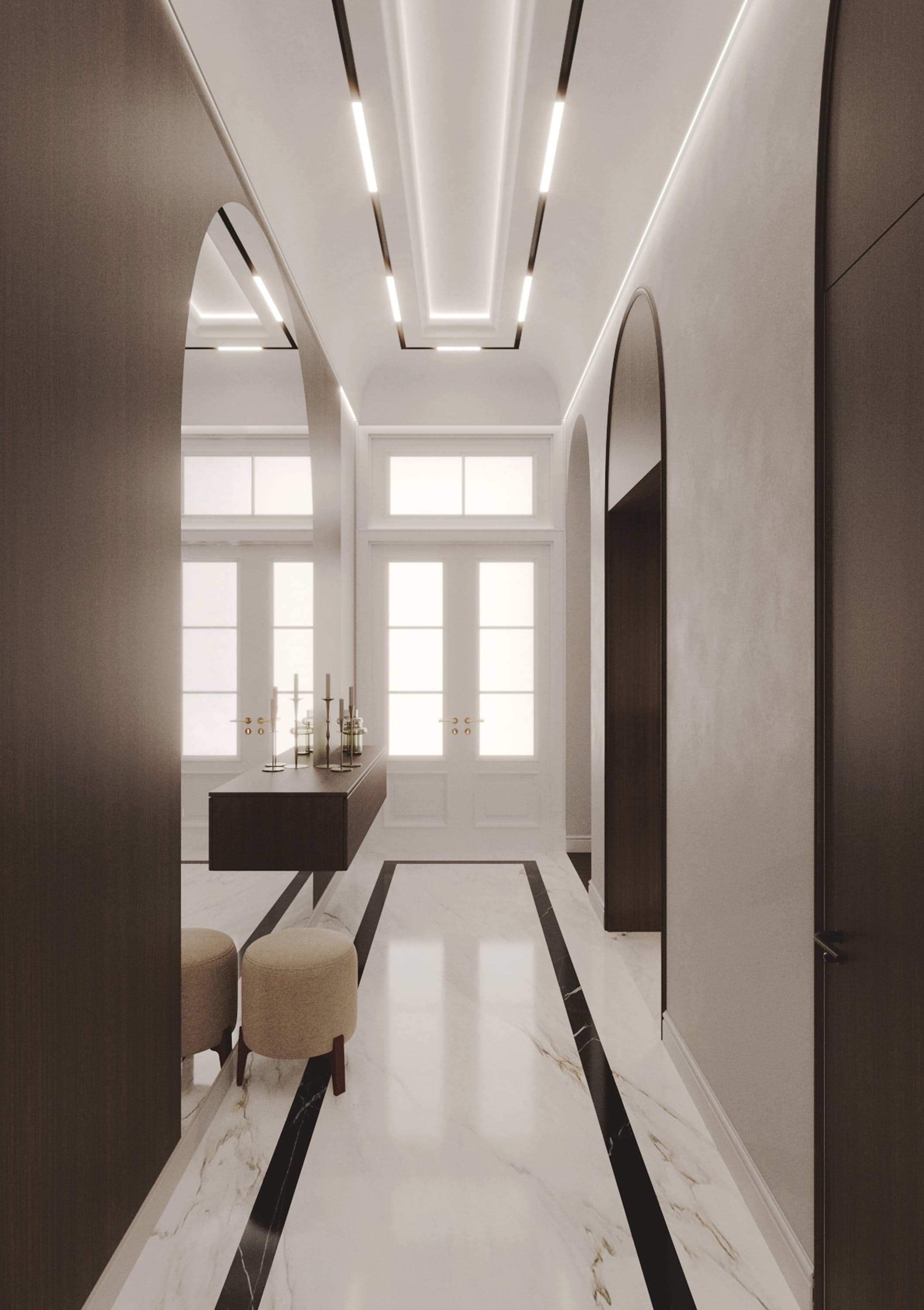 Interior în Apartament Veneția cu materiale naturale