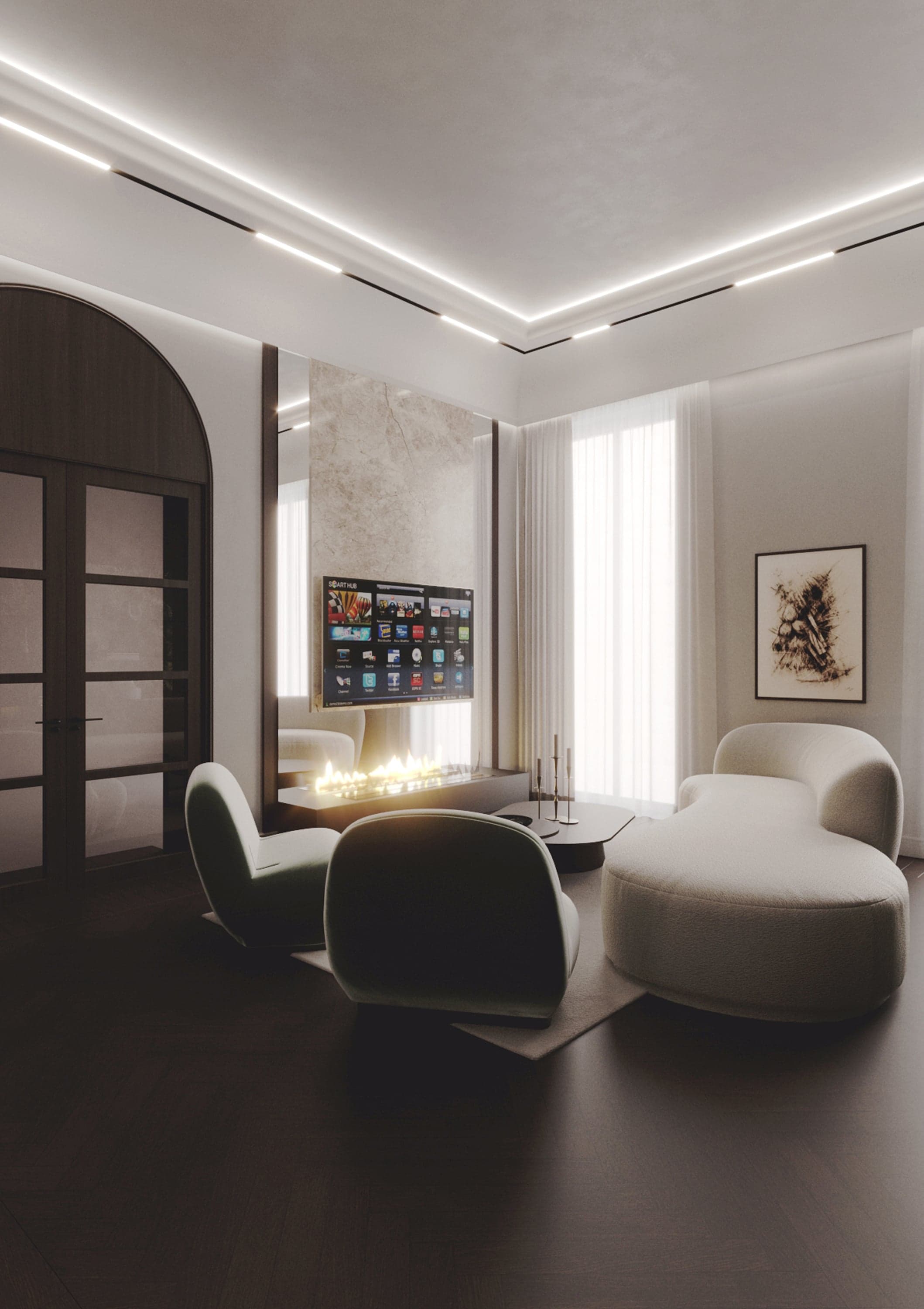Colț de relaxare în Apartament Veneția