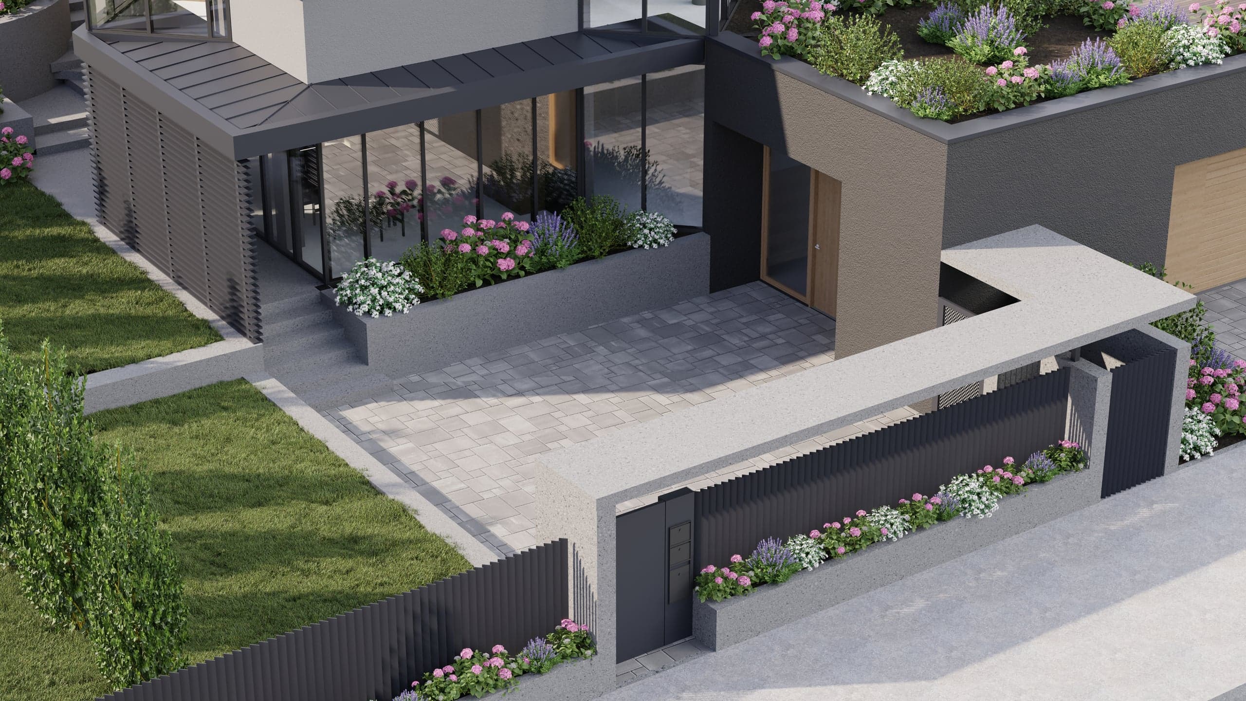 Perspectivă finală asupra interiorului Casa Ambra